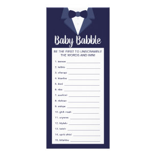 Carte Publicitaire Jeu de Baby shower Word Scramble, 25 Pack