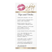 Carte Publicitaire Jolies lèvres de Parties scintillant rose - Blanc  (Dos)