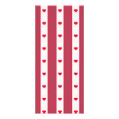 Carte Publicitaire Jolis cœurs rouges Saint-Valentin Lignes blanches  (Dos)
