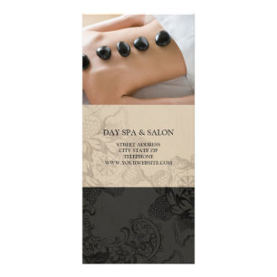 Carte Publicitaire Jour Spa Massage Thérapie Tarification {Beige}