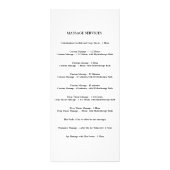 Carte Publicitaire Jour Spa Massage Thérapie Tarification {Peach} (Dos)