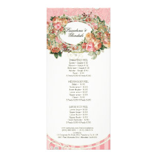 Carte Publicitaire Kris London Beauty - Floral Rose anglais baroque