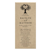 Carte Publicitaire La collection Rustic Heart Tree Mariage - Programm (Devant)