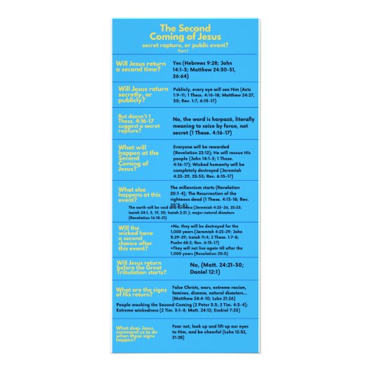 Carte Publicitaire La deuxième venue / Rapture (Devant)