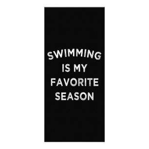 Carte Publicitaire La natation est ma saison préférée nageurs