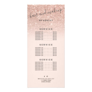 Carte Publicitaire la typographie élégante rougissent ombre rose de