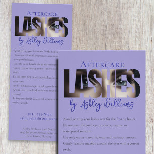 Carte Publicitaire La typographie moderne "LASHER by"