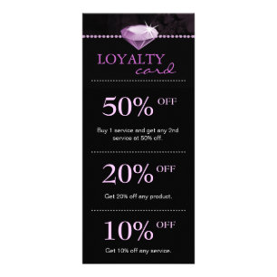 Carte Publicitaire La vente de bijoux de salon carde le pourpre