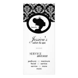 Carte Publicitaire La vente de salon carde la silhouette de femme de