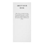 Carte Publicitaire Lancement de la couverture de livre personnalisée  (Dos)