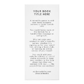 Carte Publicitaire Lancement du livre | Auteur Couverture oeuvre prom (Dos)