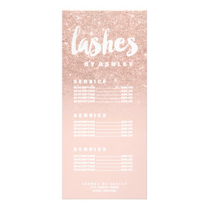 Carte Publicitaire Lashe typographie moderne brouiller la liste des p