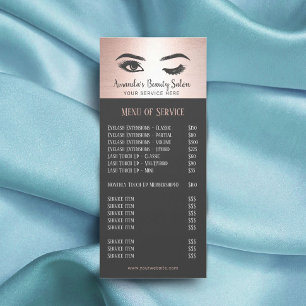 Carte Publicitaire Lashes Eyelash Beauté Salon Rose Gold Prix