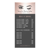 Carte Publicitaire Lashes Eyelash Beauté Salon Rose Gold Prix (Devant)