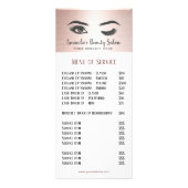 Carte Publicitaire Lashes Eyelash Maquillage Artiste Rose Gold Prix (Devant)