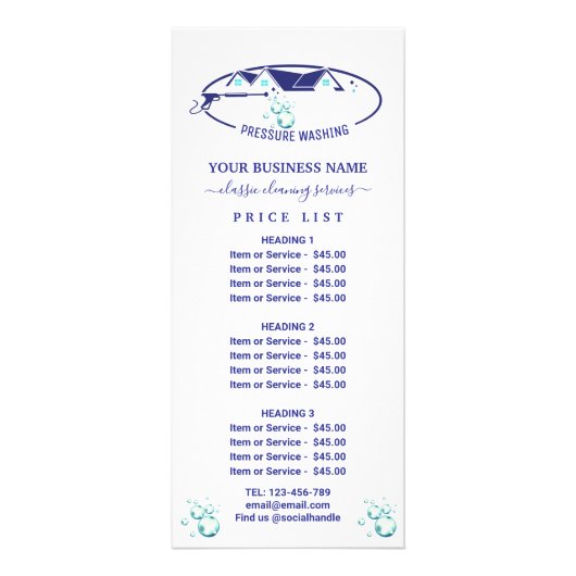 Carte Publicitaire Lave-pression Eau Laveuse Baisse d'alimentation Li (Devant)