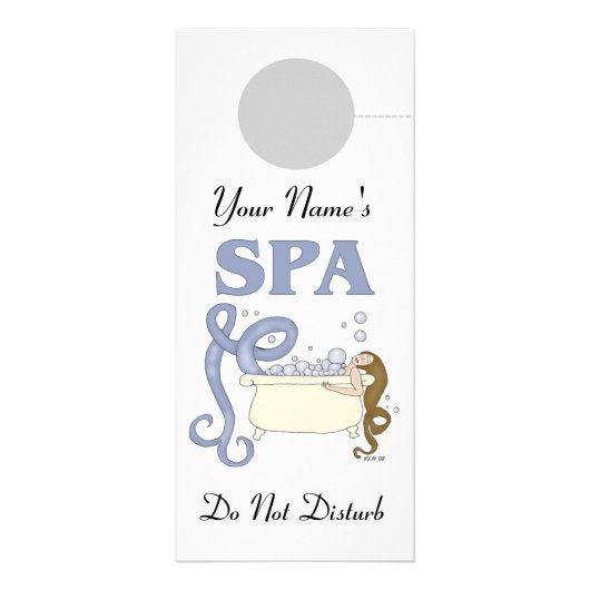 Carte Publicitaire Le spa fait sur commande ne touchent pas à la (Devant)