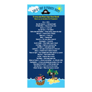 Carte Publicitaire L'entretien comme un jour de pirate exprime la