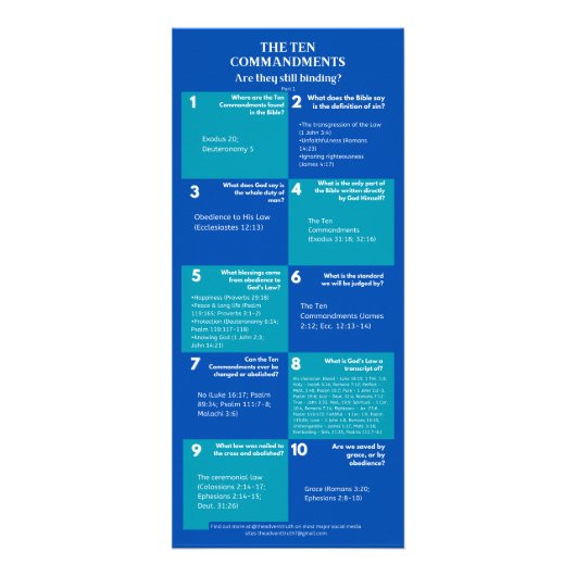 Carte Publicitaire Les Dix Commandements Partageables (Devant)