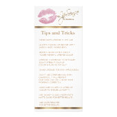 Carte Publicitaire Lèvres Parties scintillant roses - Blanc - Tarifs (Dos)