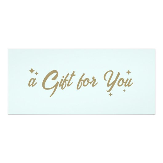 Carte Publicitaire Light Blue Modern Retro Certificat cadeau (Devant)