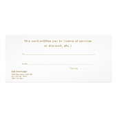 Carte Publicitaire Light Blue Modern Retro Certificat cadeau (Dos)