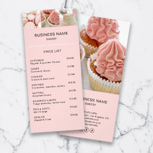 Carte Publicitaire Liste des prix de la boulangerie Photo personnalis