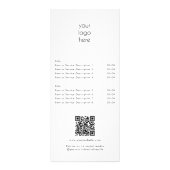 Carte Publicitaire Livre blanc moderne QR Code Social Media (Devant)