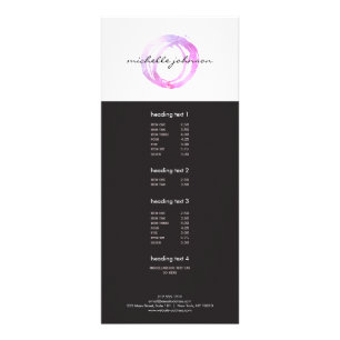 Carte Publicitaire Logo de designer Cercle peint en rose de luxe