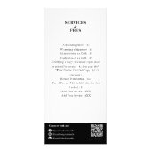 Carte Publicitaire Logo de stylo professionnel QR Code Prix public no (Dos)