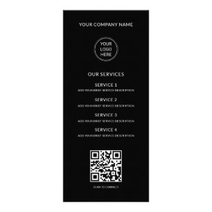 Carte Publicitaire Logo d'entreprise moderne professionnel noir Code 