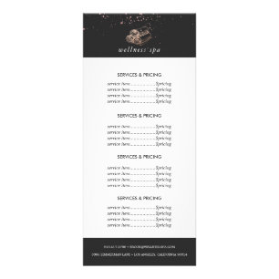Carte Publicitaire Logo du Spa Rose Gold   Tarifs des services
