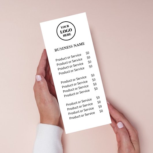 Carte Publicitaire Logo professionnel noir et blanc Service