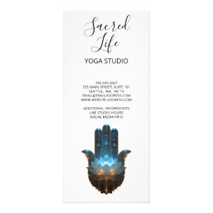 Carte Publicitaire Lotus Illumination Conception de la main Hamsa