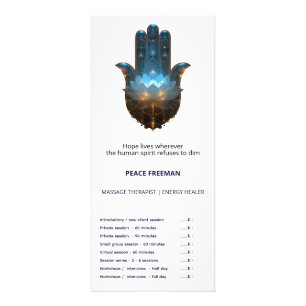 Carte Publicitaire Lotus Illumination   Conception de la main Hamsa