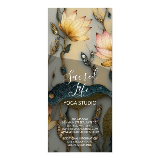 Carte Publicitaire Lotus Light Awakening | conception botanique (Dos)