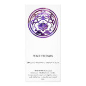 Carte Publicitaire Lotus Sérénité | Conception de Mandala Violet (Dos)