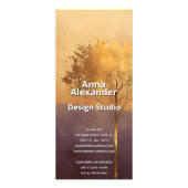 Carte Publicitaire Lumière Debout | Conception minimale d'arbre  (Dos)