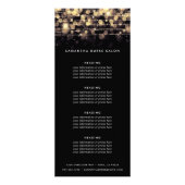 Carte Publicitaire Lumières dorées | Tarification ou services (Devant)