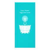 Carte Publicitaire Mandala Blanc Sur Tuquoise (Dos)