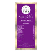 Carte Publicitaire Manucure Manucure Manucure Pedicure or rose VIP (Dos)