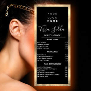 Carte Publicitaire Manucure Pedicure Manucure noir blanc