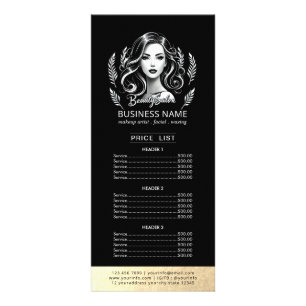 Carte Publicitaire Maquillage Artiste Hair Stylliste Moderne Black Pr