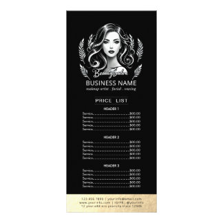 Carte Publicitaire Maquillage Artiste Hair Stylliste Moderne Black Pr