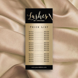 Carte Publicitaire Maquillage Artiste Moderne Black Gold Tarifs