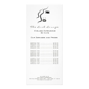 Carte Publicitaire Maquillage Beauté Salon Nom Black White Logo Glam