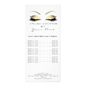 Carte Publicitaire Maquillage Beauté Salon Nom Blanc Or Black Eyebrow (Devant)