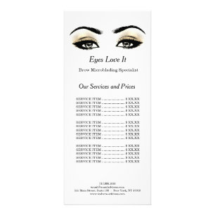 Carte Publicitaire Maquillage Beauté Salon Nom Microblanding Lashes