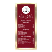 Carte Publicitaire Maquillage cheveux Manucure Pedicure SPA Prix (Devant)