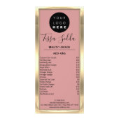 Carte Publicitaire Maquillage cheveux ongles Manucure Pedicure Rose O (Dos)